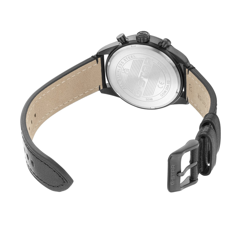 G-STAR Originals Black Leather Men's Watch GSW.504.02-zoom-
