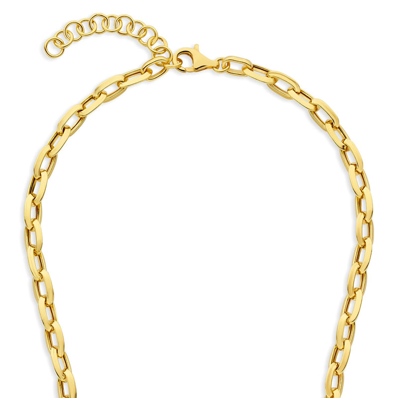 Parte Di Me Bibbiena Poppi Lucia 925 Sterling Silver Gold Plated Link Necklace PDM34102-zoom-