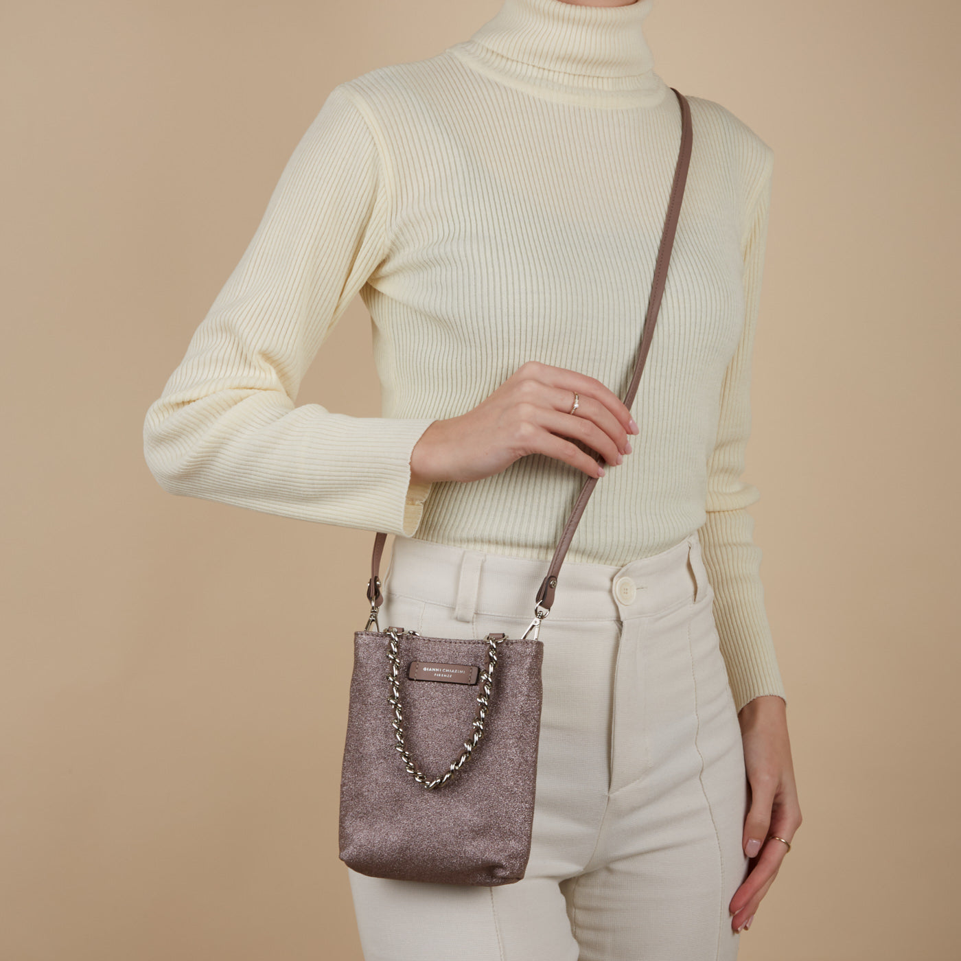 Gianni Chiarini Purple Handbag BS-9590/24PE-CHNT-6110