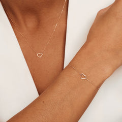 Isabel Bernard Cadeau d'Isabel 14 Carat Rosegold Necklace and Bracelet giftset IB90060
