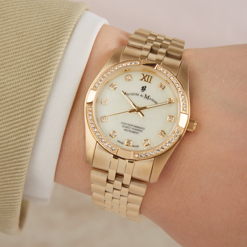 Jacques du Manoir Inspiration Prestige Gold Watch JWL02003-zoom-