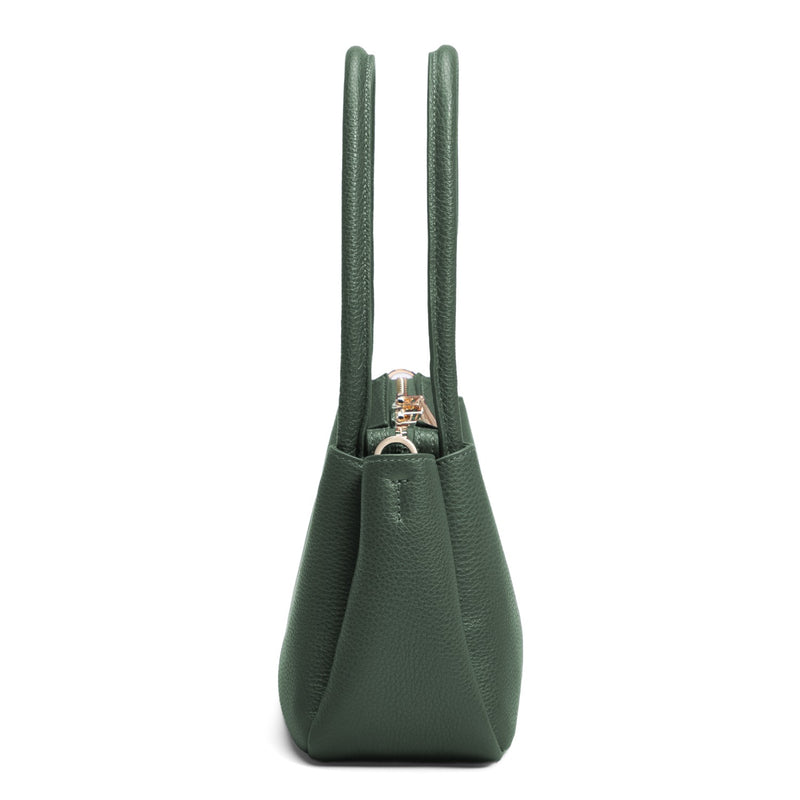 Isabel Bernard Honoré Eve Dark Green Calfskin Leather handbag IB21133-061-zoom-