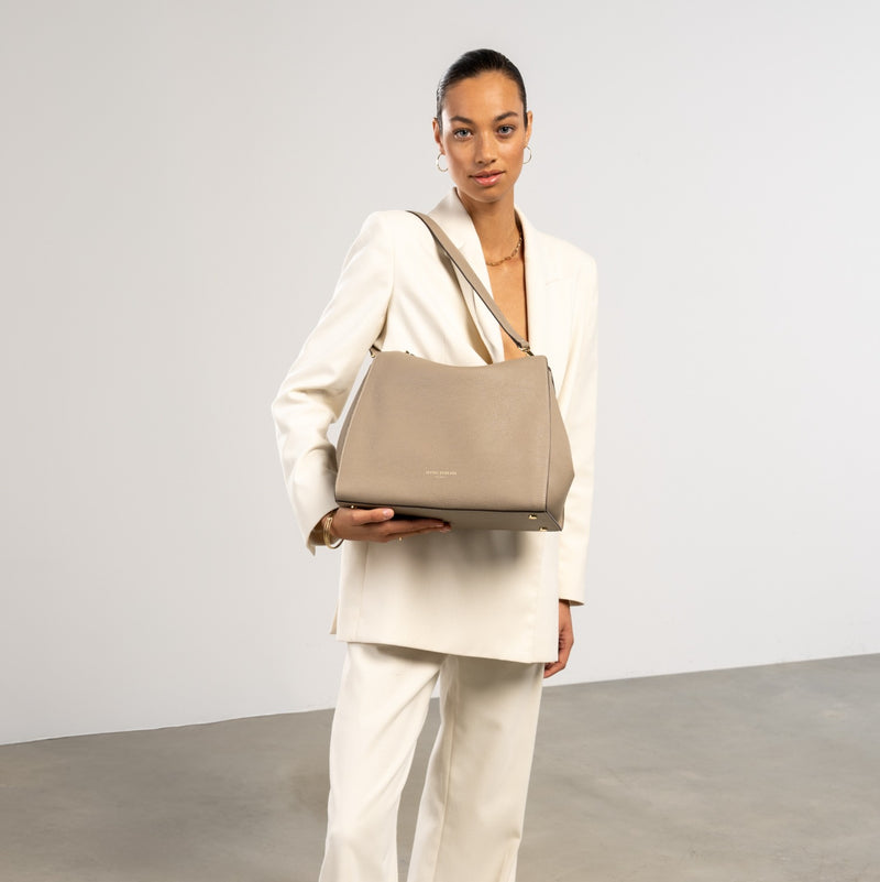 Isabel Bernard Honoré Emma Taupe Shoulder Bag IB21134-078-zoom-