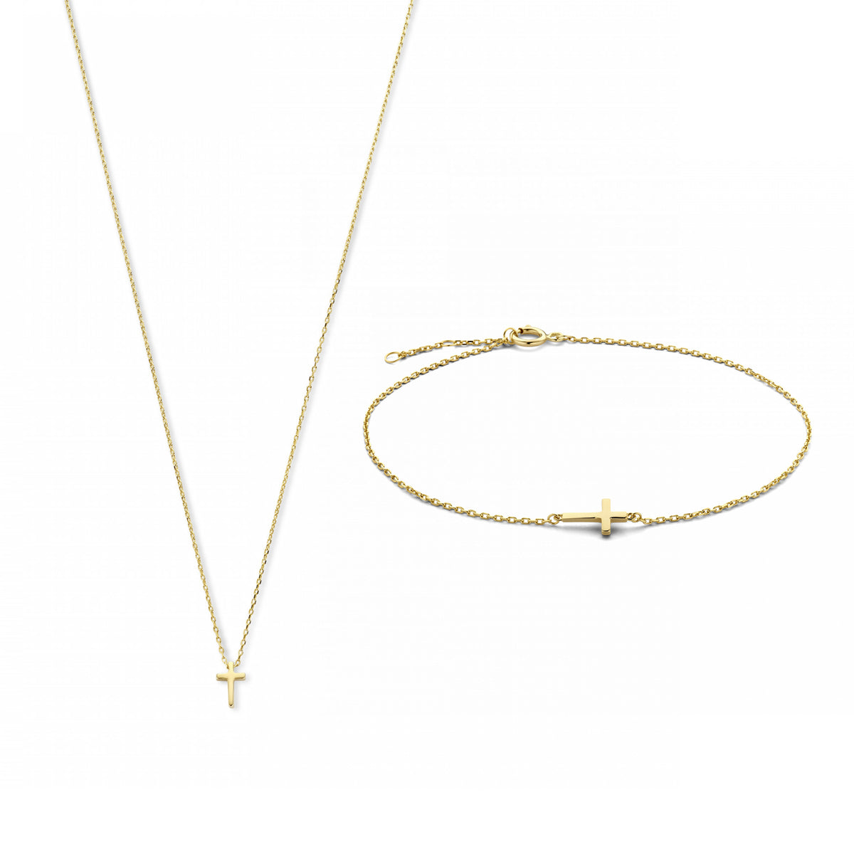 Isabel Bernard Cadeau d'Isabel 14 Carat Golden Necklace and Bracelet Giftset IB90091