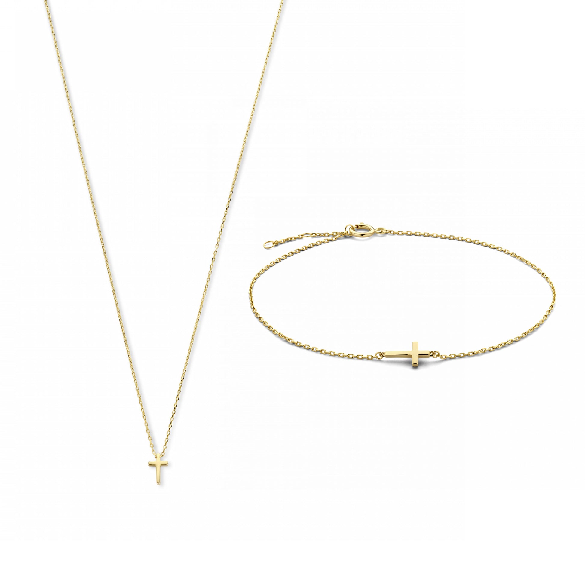 Isabel Bernard Cadeau d'Isabel 14 Carat Golden Necklace and Bracelet Giftset IB90091
