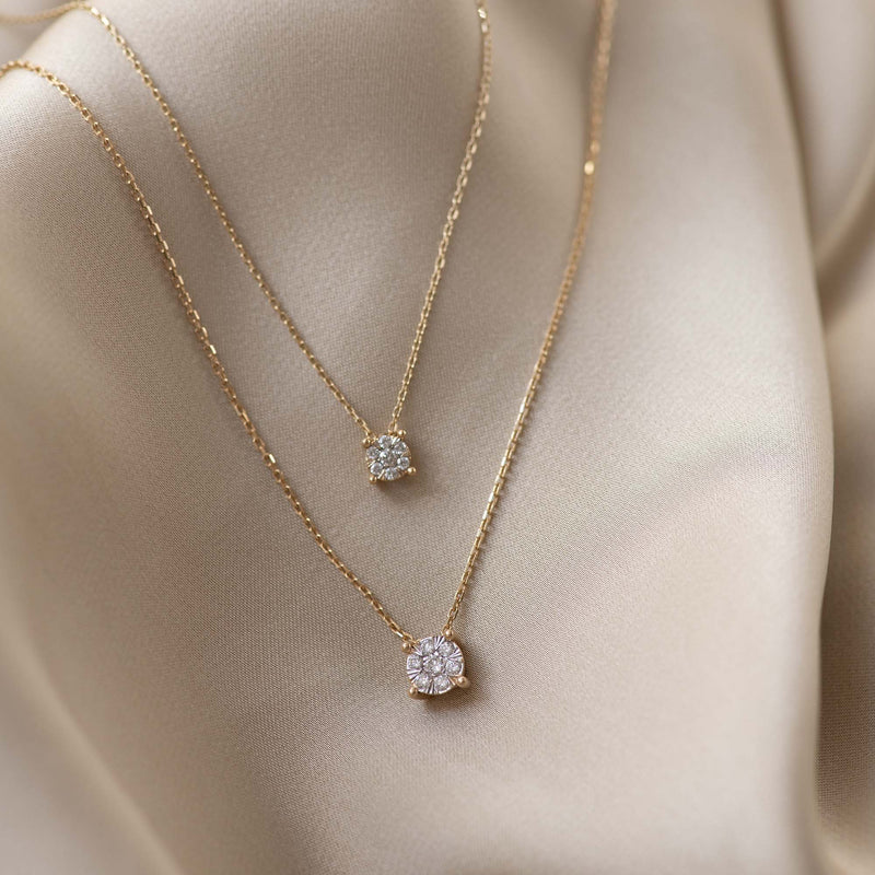 Isabel Bernard De la Paix Hanaé 14 Carat Golden Necklace | diamond 0.14 ct | IBD350008-zoom-