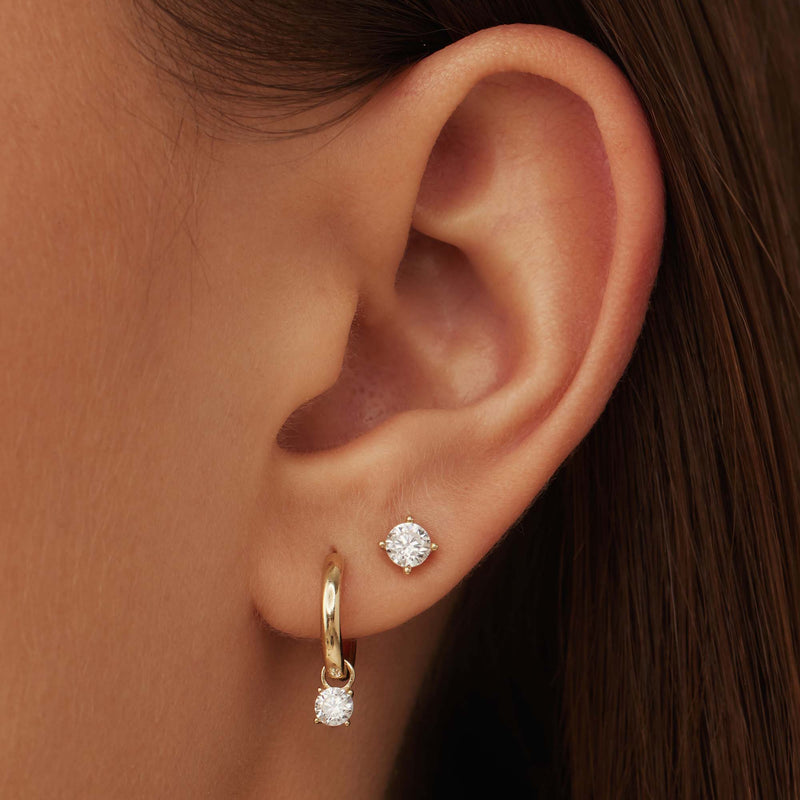 Isabel Bernard Le Marais Ophélie 14 Carat Golden Hoop Earrings IB360157-zoom-