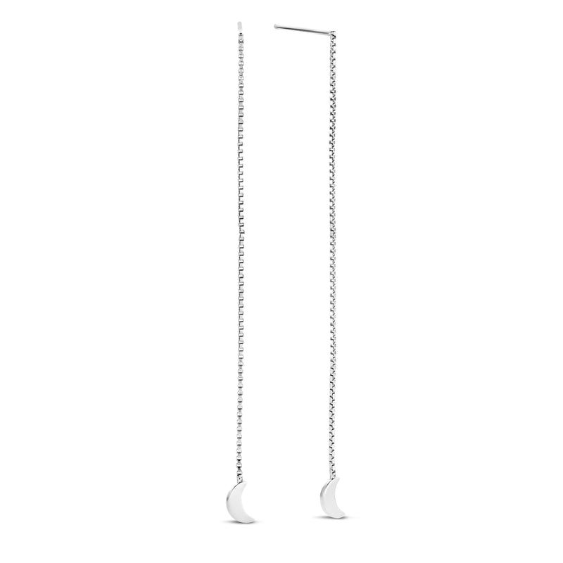 Violet Hamden 925 Sterling Silver Long Night Cresent Moon Earrings VH16048-zoom-