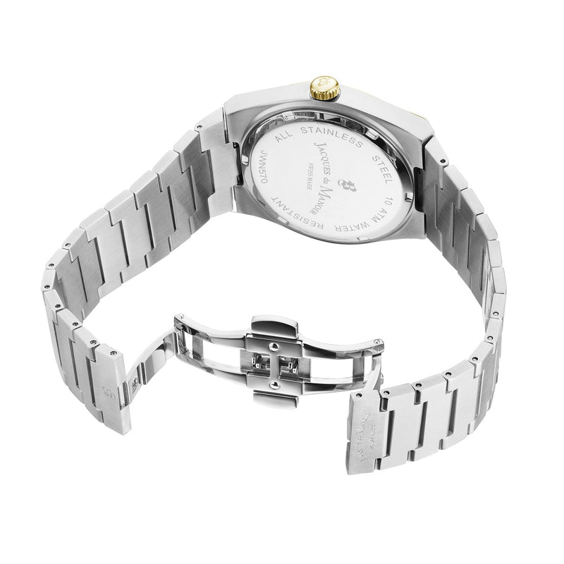 Jacques du Manoir Horizon Gents Multifunction Silver and Gold-Coloured Men's Watch JWN05704-zoom-