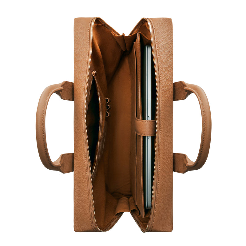 Isabel Bernard Honoré Anique Camel Calfskin Handbag IB25062-zoom-