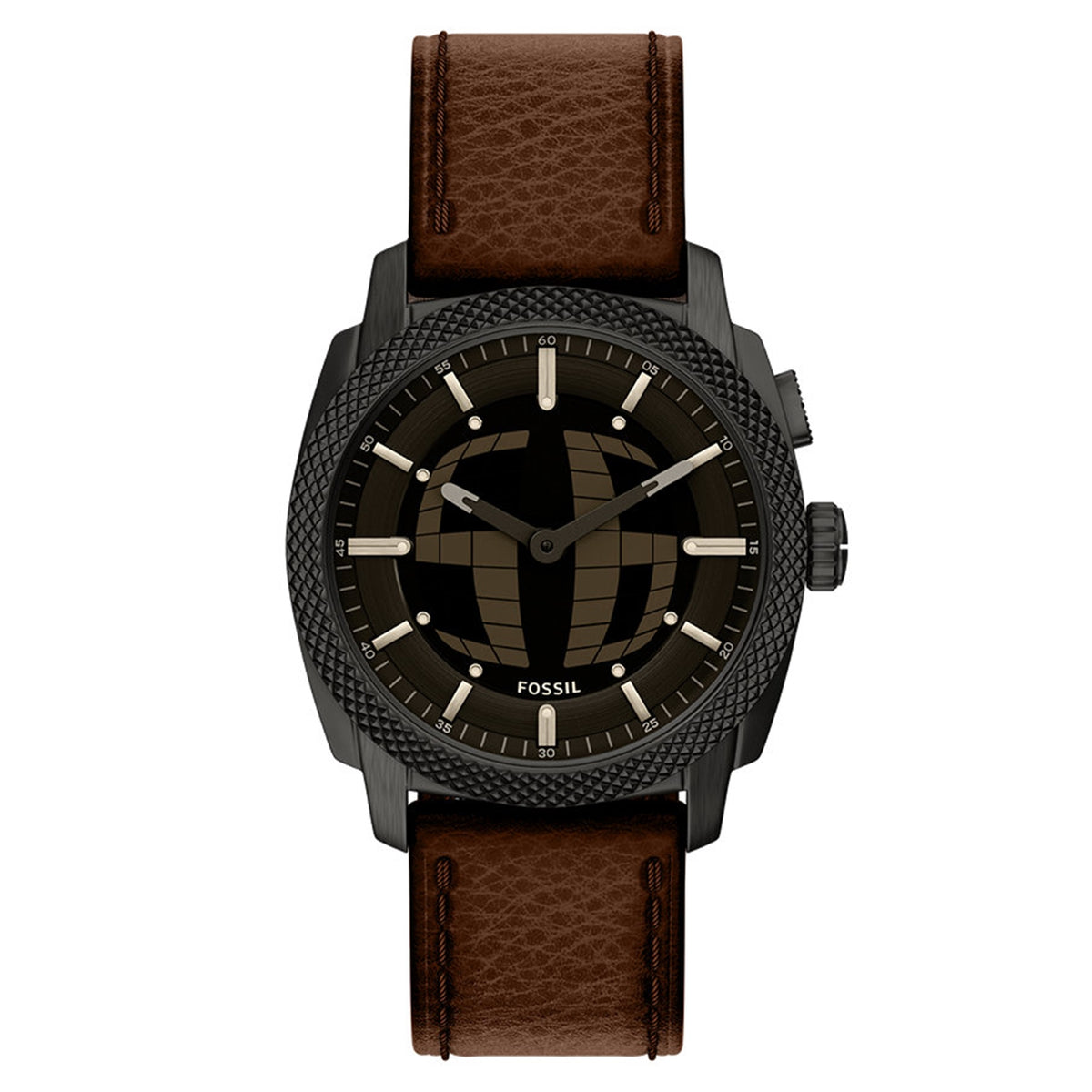 Fossil Machine Big Tic Round Black Dial Watch FS6165