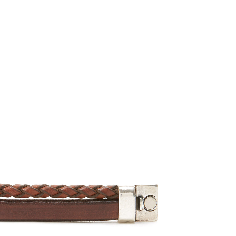 Josh Cognac Armband 09110-BRA-COGNAC-M (Lengte: 20.50 cm)-zoom-