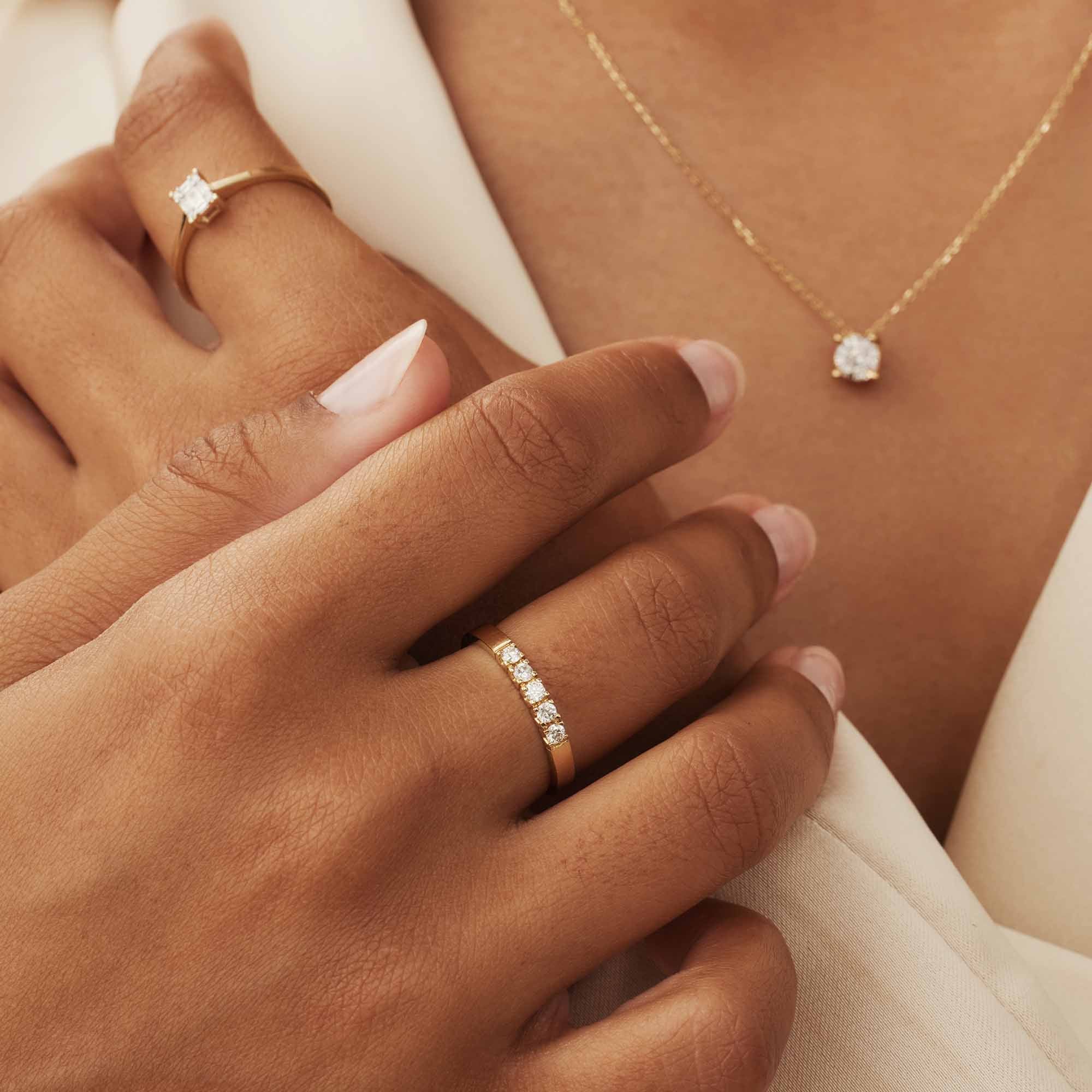 Isabel Bernard De la Paix Madeline 14 Carat Gold Ring | diamond 0.20 ct | IBD330018-48