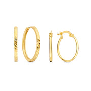 Beloro Jewels Regalo d'Amore 9 karat gold hoop earrings gift set BO90032