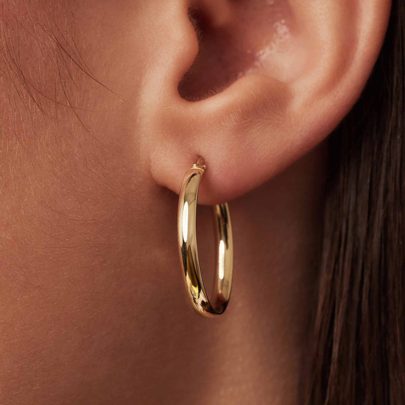 Isabel Bernard Rivoli Flori 14 carat Gold Hoop Earrings IB360254-zoom-
