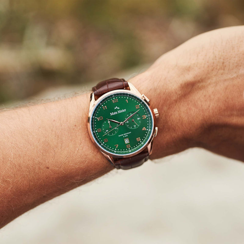 Mats Meier Mont Vélan Chrono Green/Brown Watch MM10002-zoom-