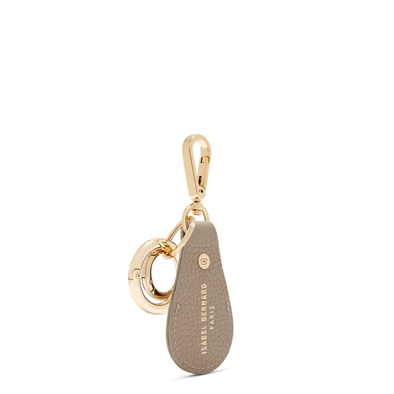 Isabel Bernard Honoré Filou Taupe Calfskin Airtag Key Pendant IB66000-078-zoom-