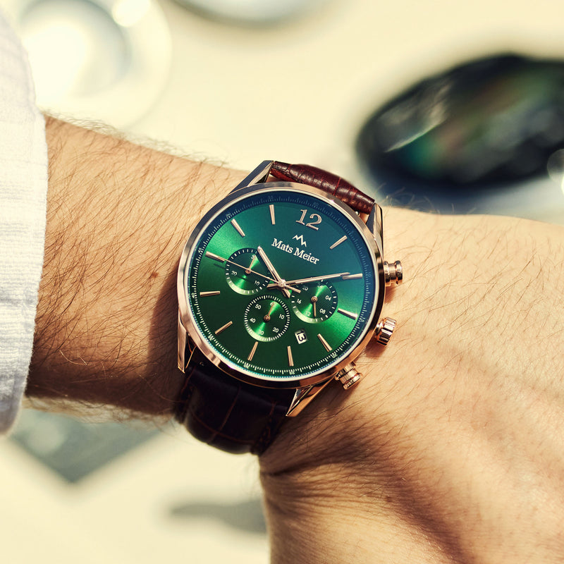 Mats Meier Grand Cornier Chrono Green/Rosegold coloured Watch MM00114-zoom-