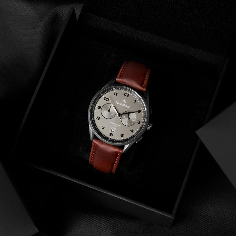 Mats Meier Mont Vélan Chrono Grijs/Brown Watch MM10005-zoom-