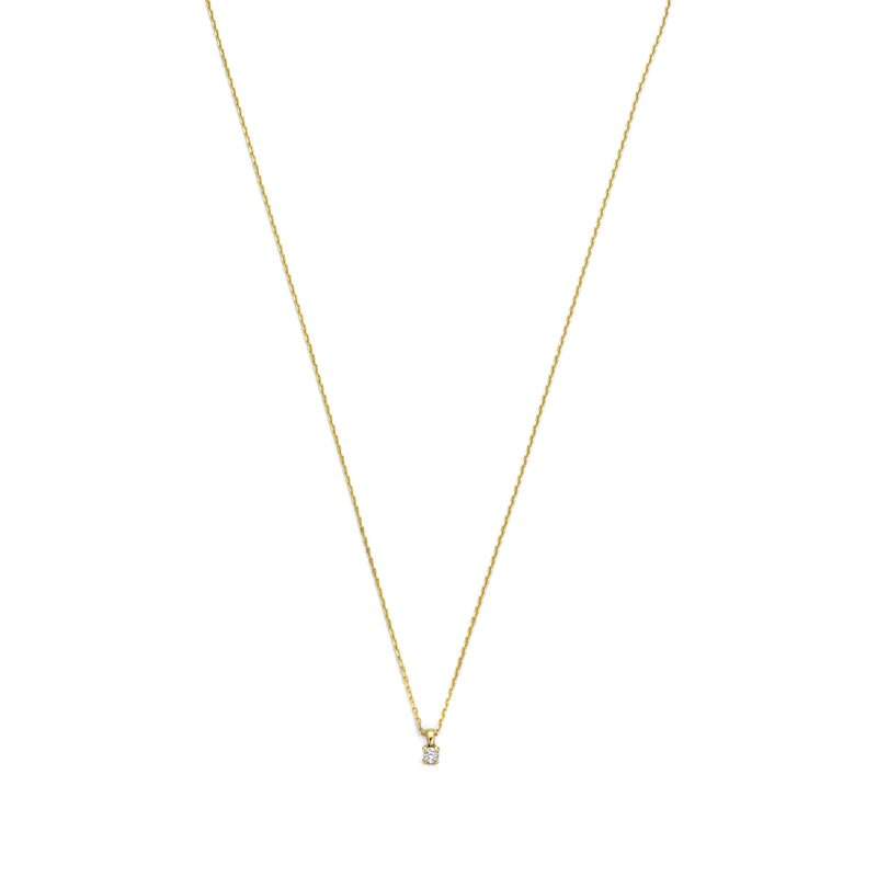 Isabel Bernard De la Paix Céline 14 Carat Golden Necklace | diamond 0.05 ct | IBD350001-zoom-