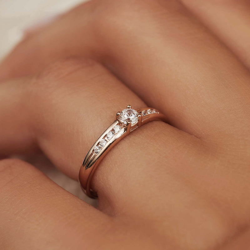 Isabel Bernard La Concorde Estee 14 Carat Rosegold Ring IB330075-50 (size: 50)-zoom-