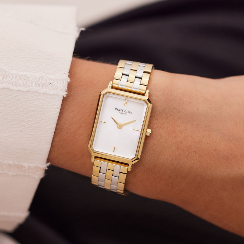 Parte Di Me Orologio Rechthoekig Women'sWatch Gold-coloured and Silver-coloured PDM09008-zoom-