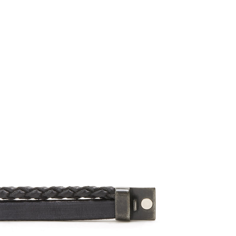 Josh Vintage Black Bracelet 09264-BRA-VB/BLACK/L-zoom-