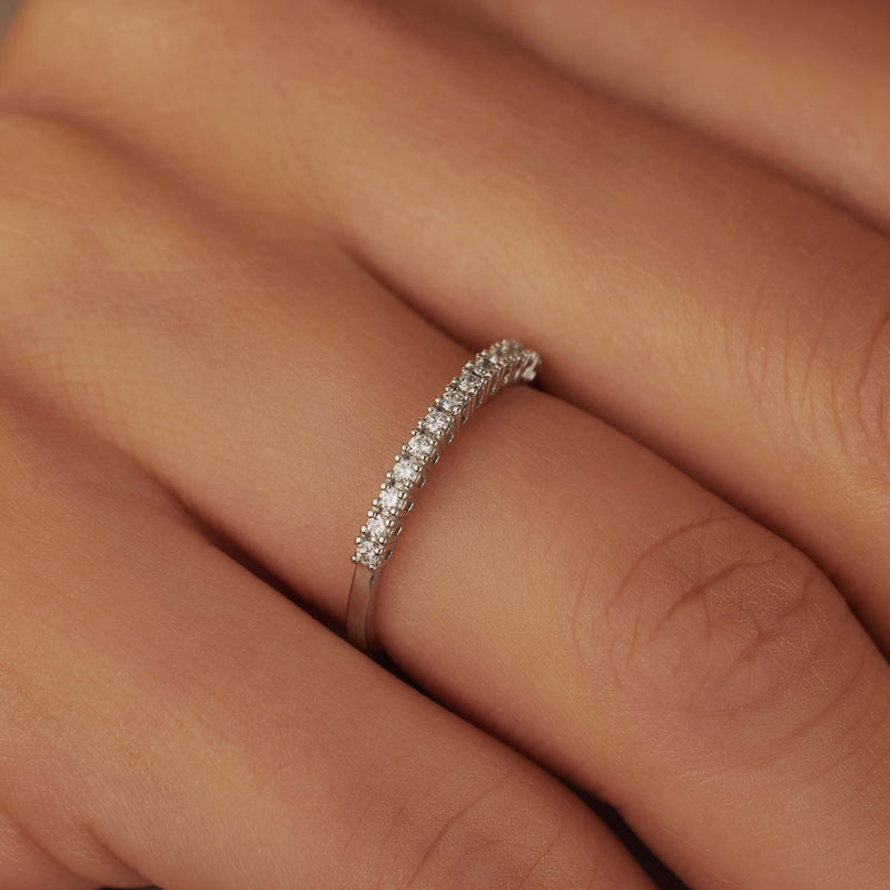 Isabel Bernard De la Paix Madeline 14 Carat Whitegold Ring | diamond 0.14 ct | IBD330021-50-zoom-
