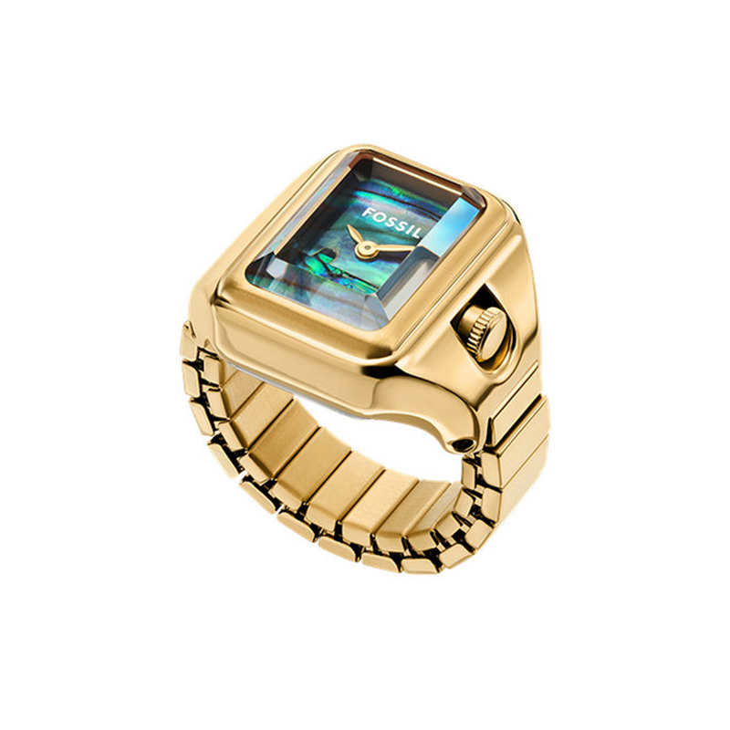 Fossil Raquel Gold and Black Pearl Women's Watch Ring ES5411-zoom-