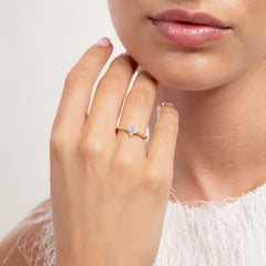 Isabel Bernard Le Marais Audrey 14 Karat Gold Ring With Zirconia Stone IB330114-48