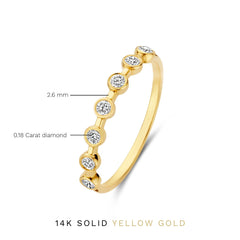 Isabel Bernard De la Paix Flavie 14 Karat Gold Ring With Diamond 0.18 Carat IBD330033-54