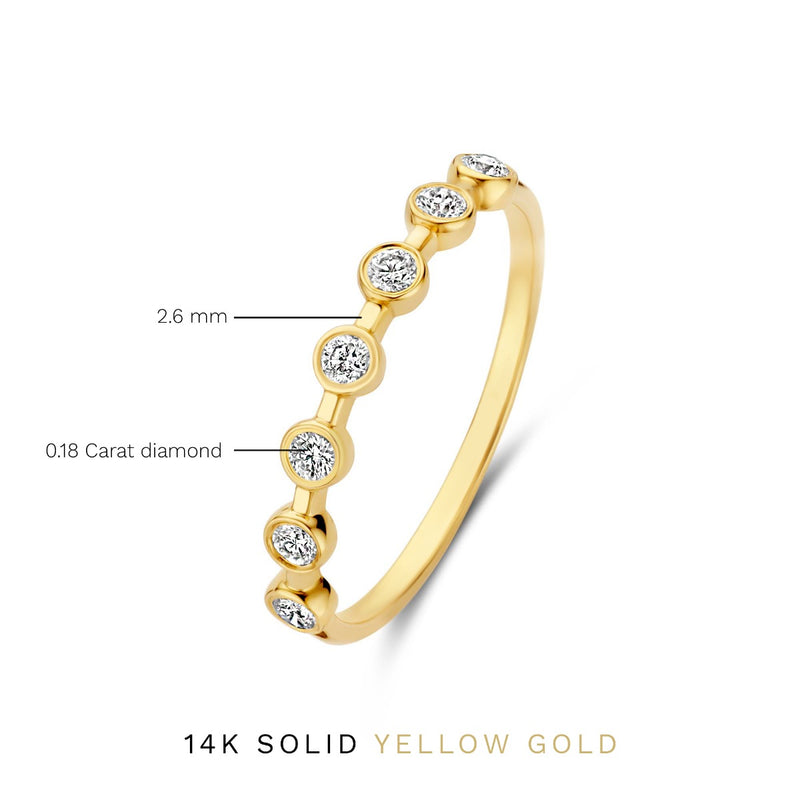 Isabel Bernard De la Paix Flavie 14 Karat Gold Ring With Diamond 0.18 Carat IBD330033-54-zoom-