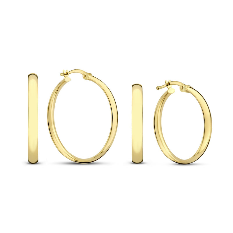 Isabel Bernard Cadeau d'Isabel 14 Carat Golden Earrings Set IB90149-zoom-