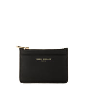 Isabel Bernard Honoré Aveline Black Leather Card Holder made of Calfskin IB27016