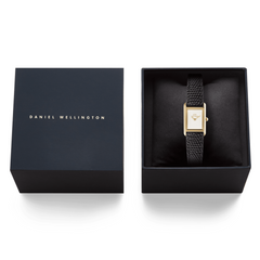 Daniel Wellington Bound Mini Black Lizard Gold-coloured Women's Watch DW00100903
