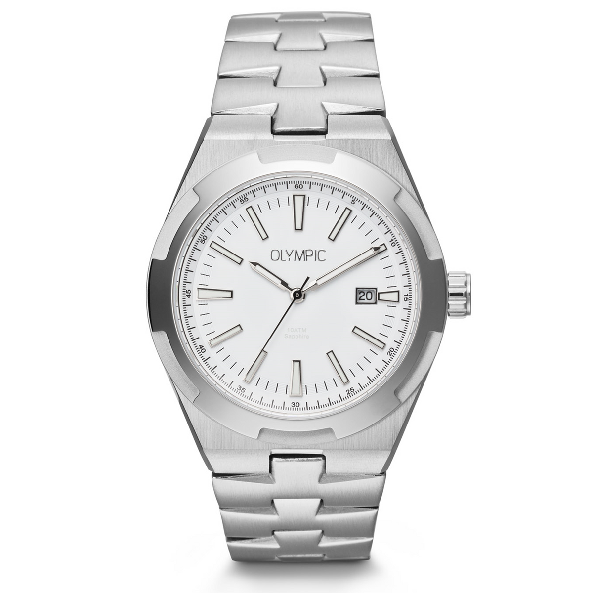Olympic Legacy Silver and White Men's Watch OL75HSS004