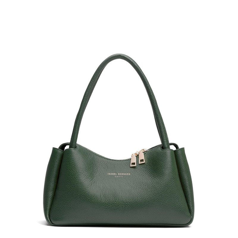 Isabel Bernard Honoré Eve Dark Green Calfskin Leather handbag IB21133-061-zoom-