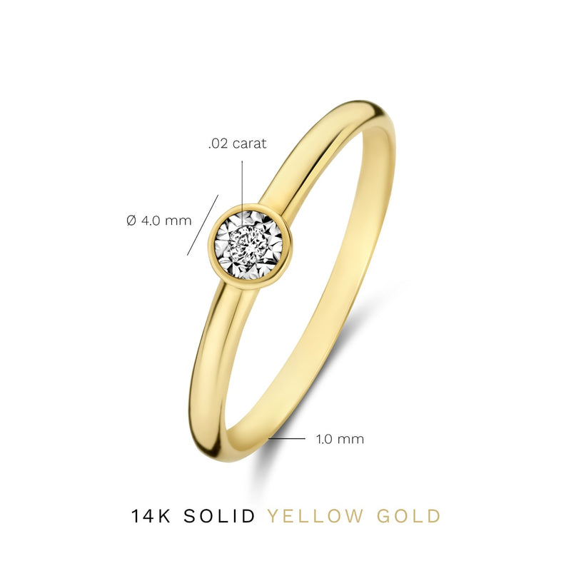 Isabel Bernard De La Paix Inaya 14 Carat Gold Ring | diamond 0.02 ct | IBD330025-48-zoom-