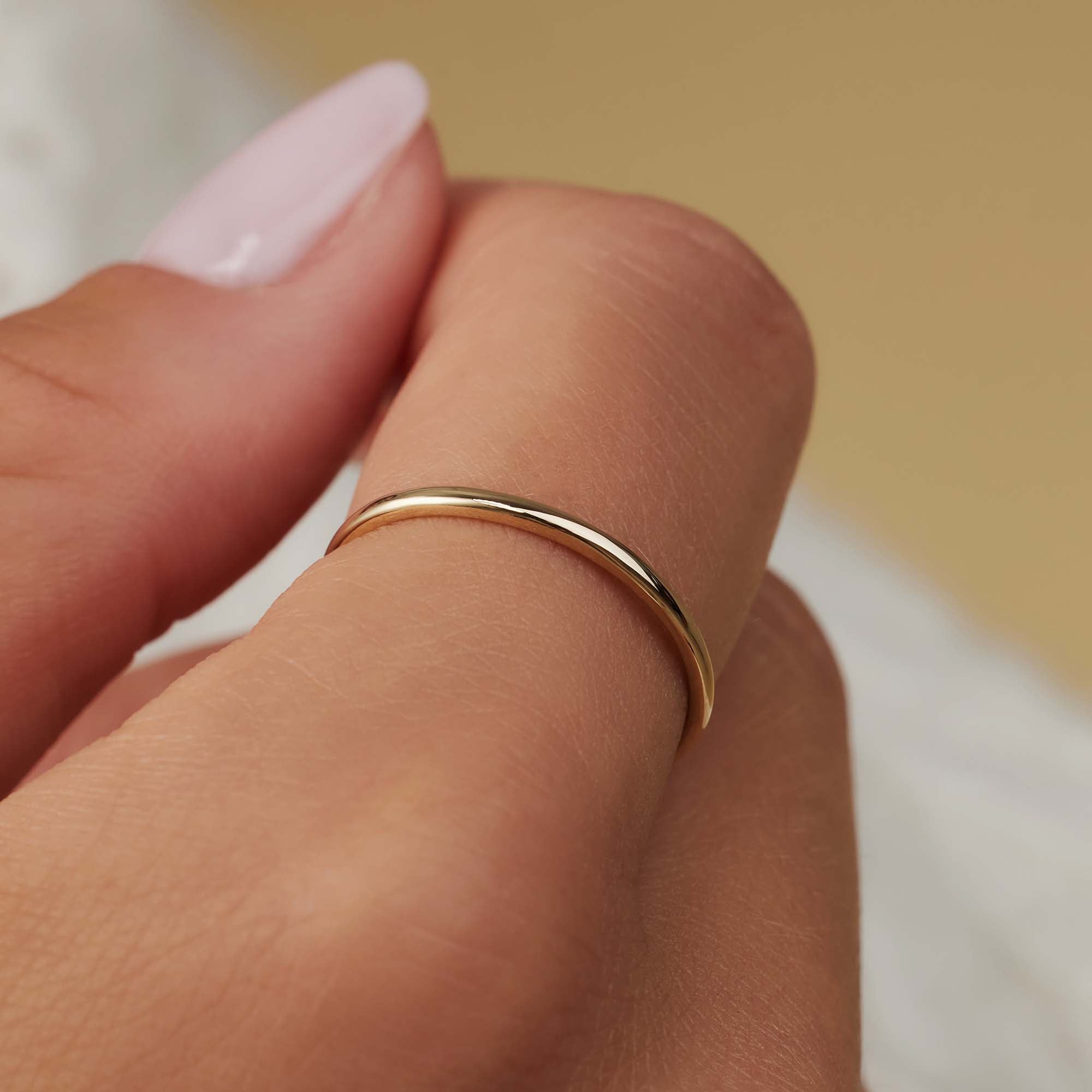 Isabel Bernard Le Marais Solene 14 Carat Golden stacking Ring IB330077-52 (size: 52)