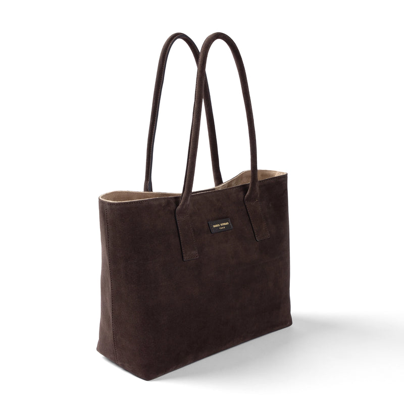 Isabel Bernard Honoré Elin Dark Brown Suede shoulder bag IB25111-131-zoom-