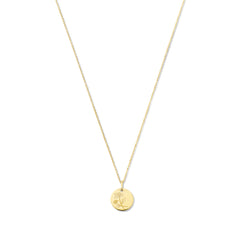Violet Hamden Venus 925 Sterling Silver Gold-coloured Necklace with Birthflower VH340025-OCT