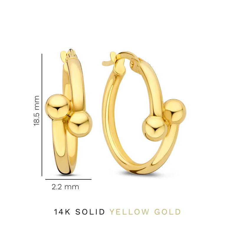 Isabel Bernard Monceau Mirell 14 Karat Gold Hoop Earrings IB360262-zoom-