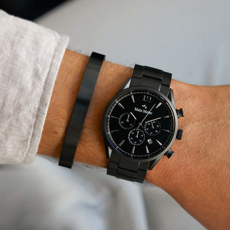 Mats Meier Annecy Black Steel Bracelet MM320018-zoom-