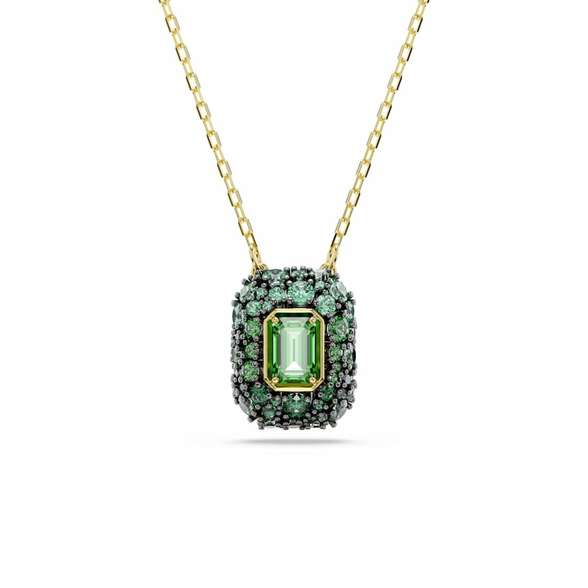 Swarovski Sublima Glam Gold-Tone Necklace with Green Pendant 5752884