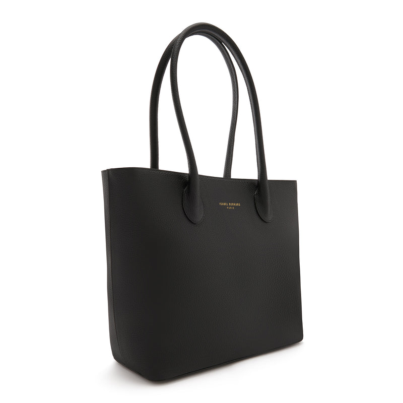 Isabel Bernard Honoré Lysanne Black Calfskin Shopper IB25022-zoom-
