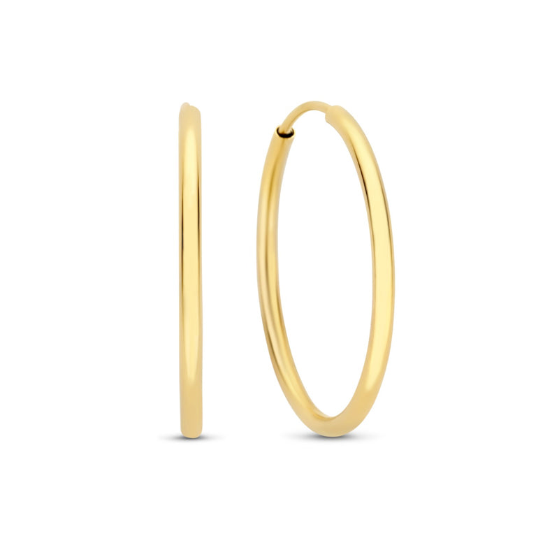 Isabel Bernard Le Marais Cerise 14 Carat Golden Hoop Earrings IB360169-zoom-