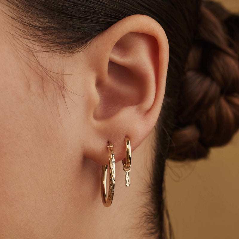 Isabel Bernard Rivoli Laura 14 Carat Golden Hoop Earrings IB360160-zoom-