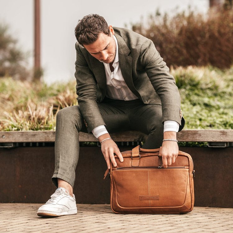 The Chesterfield Brand Cognac Briefcase C40.101031