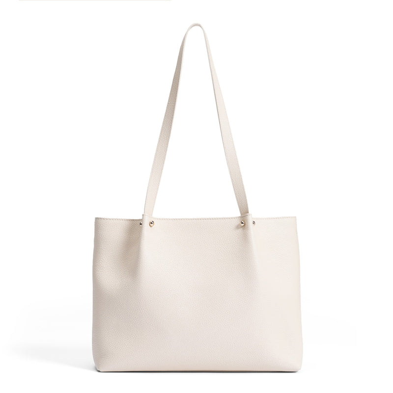 Isabel Bernard Honoré Nata Cream Leather Shopper of Calfskin Leather IB25086-070-zoom-