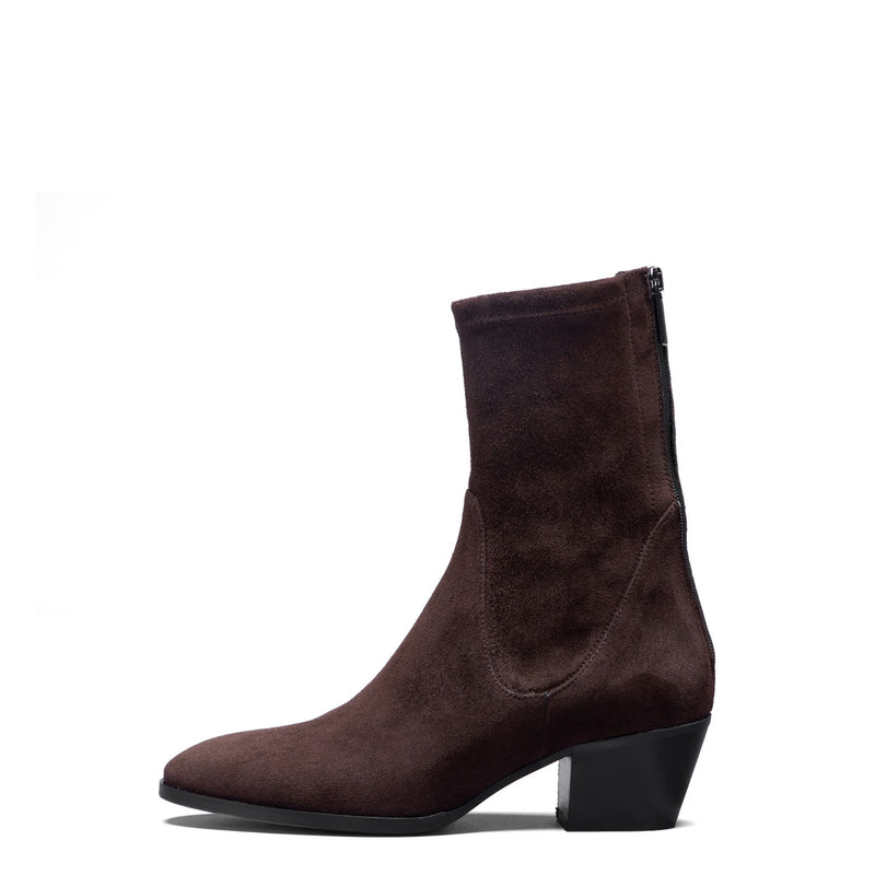 Isabel Bernard Vendôme Estelle Brown Stretch Suede Boots IB53013-130-38-zoom-